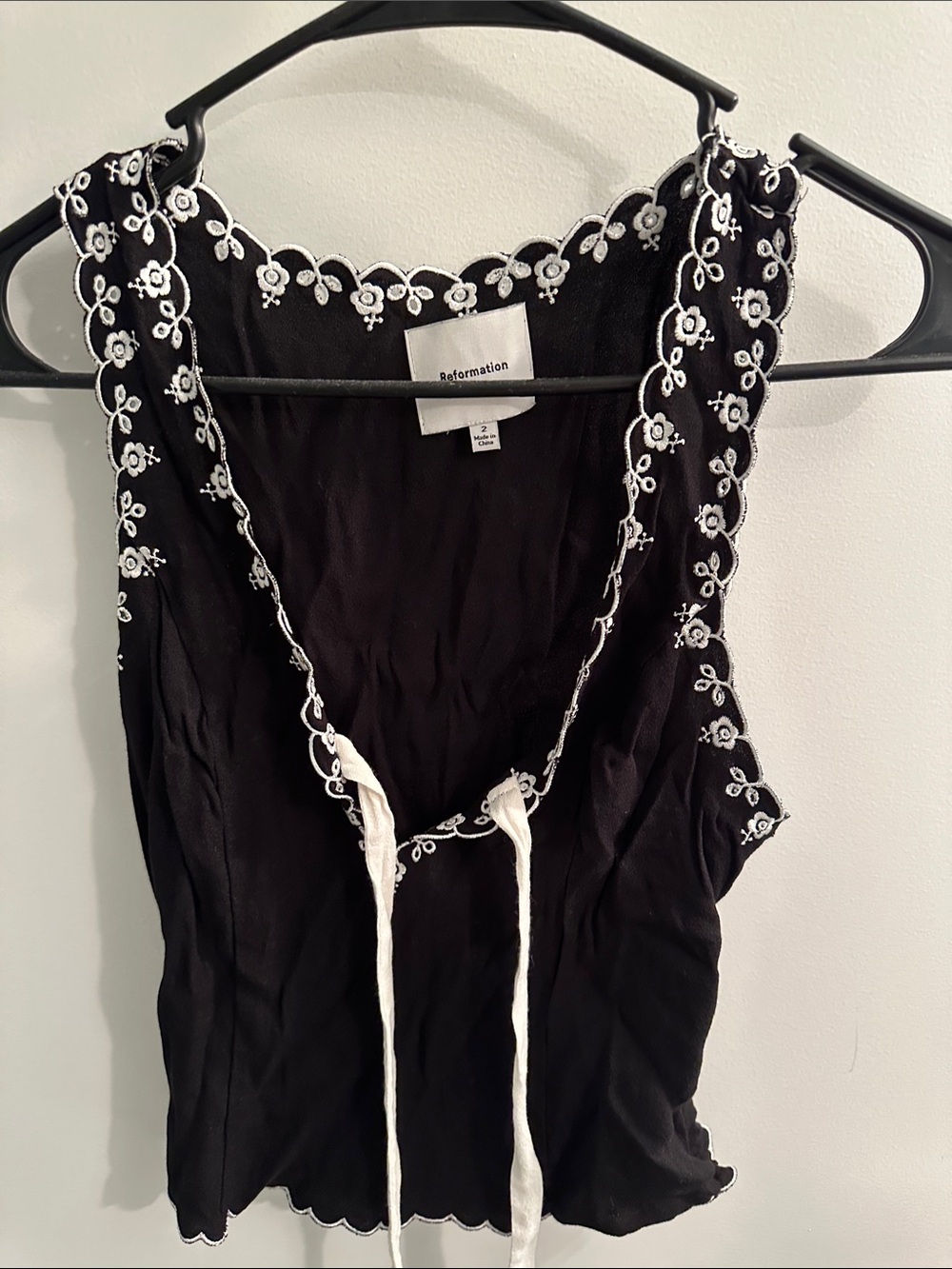 Reformation top washed not worn